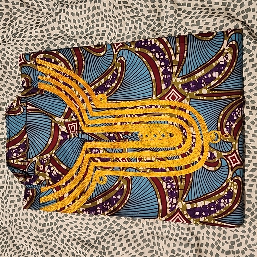Ankara  African Print Men's Embroidered Tunic